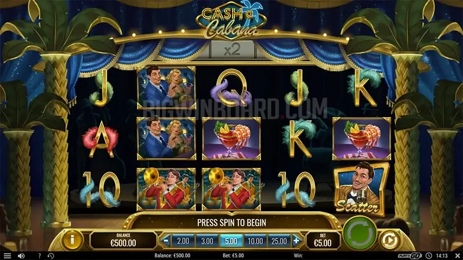 cash a cabana slot simboliai